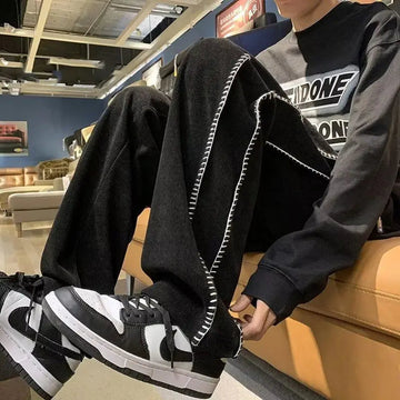 AIDASE  -  Men's Spring Autumn Straight-Leg Trendy American Casual Pants aidase-shop